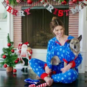 Holiday Tails Match Your Pet Youth S/M Christmas Zip Up